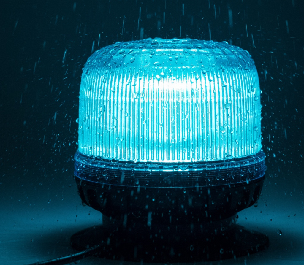 Blue beacon heavy rain