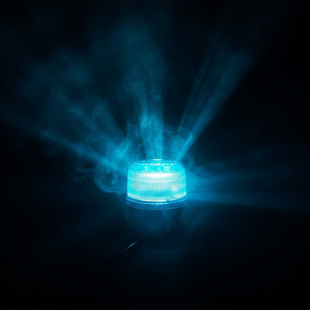 Blue beacon smoke halo