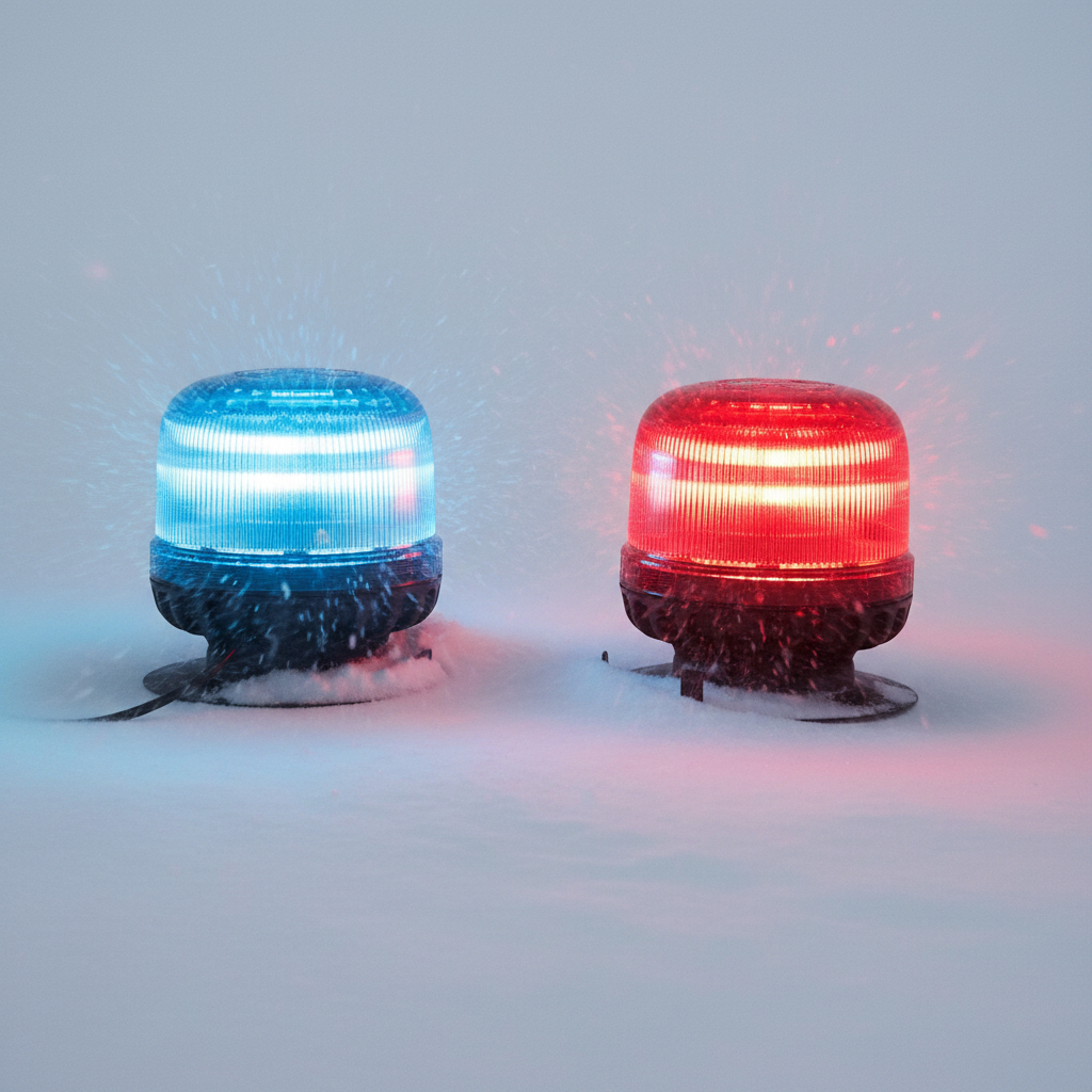 Clear beacon in blizzard