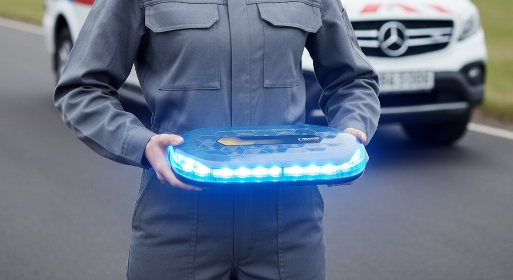 Paramedic holding Diamond Flat Beacon